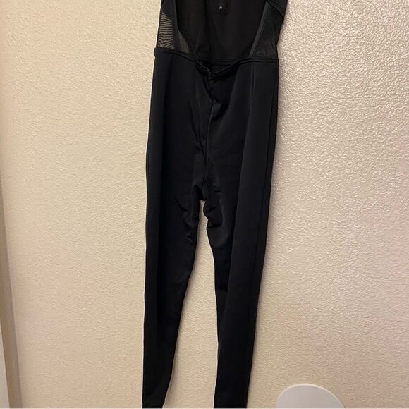 WEISSMAN Dance costume jumpsuit black Zip Front Sleeveless Unitard MT12535 SC - Picture 3 of 12